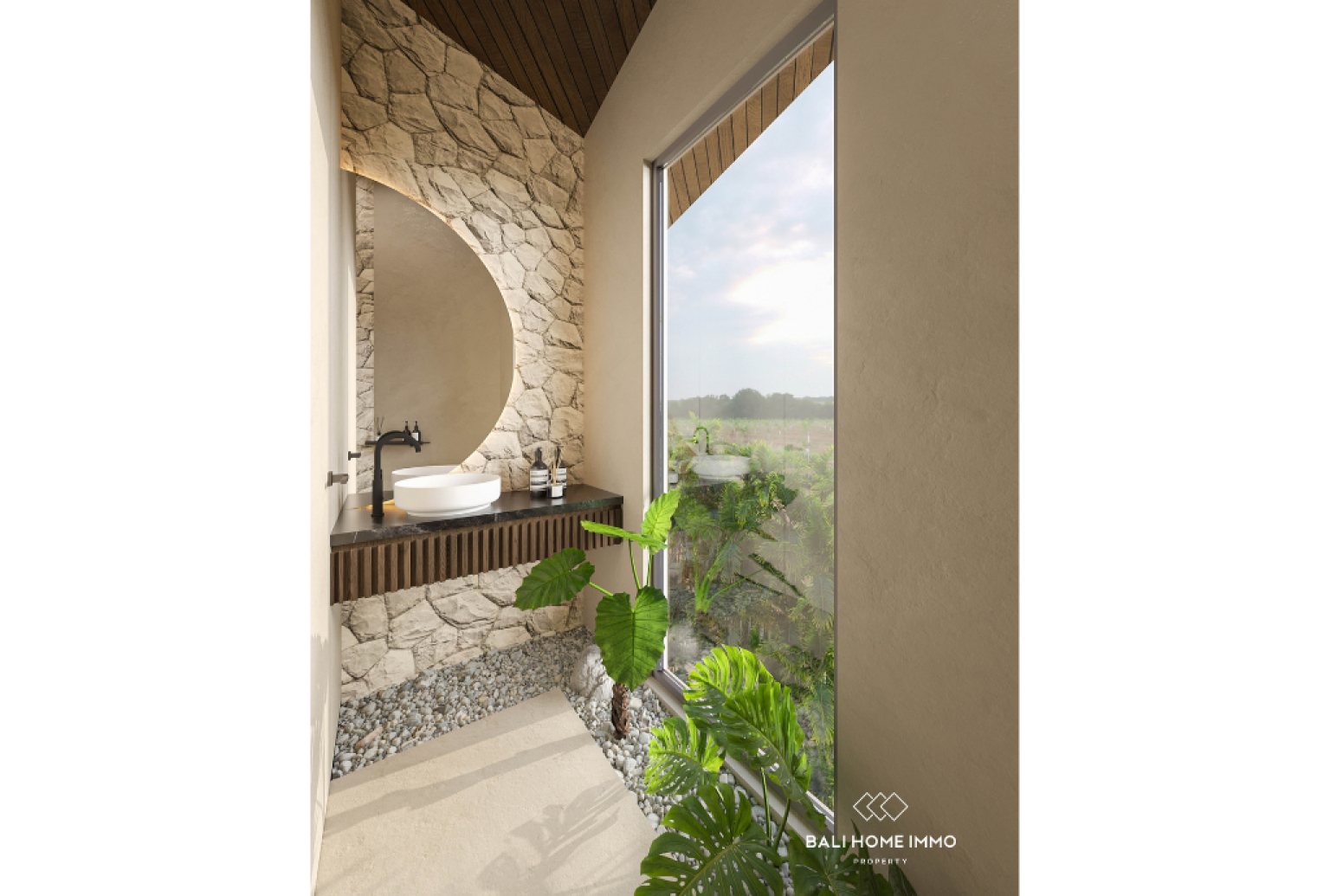 Off-plan 3 Bedroom Tropical Villa for sale in Kerobokan with Sunken Living Area view 12