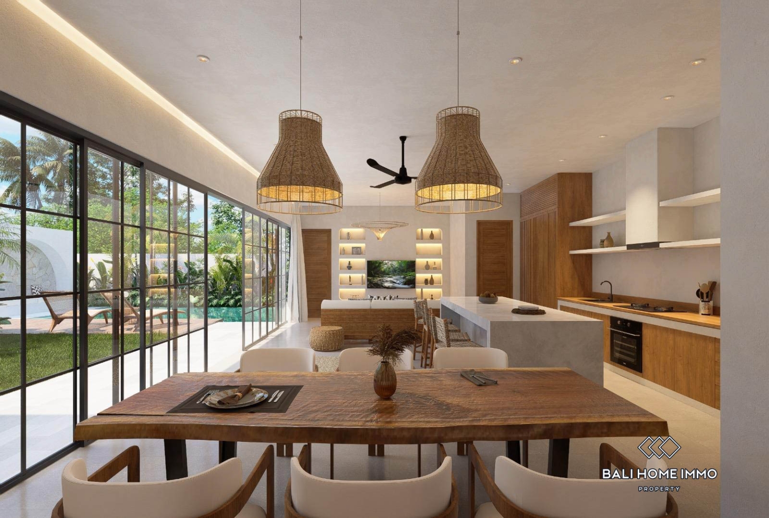 Villa 3 kamar Off-plan dijual dan disewakan, dekat Green School di Ubud. view 2