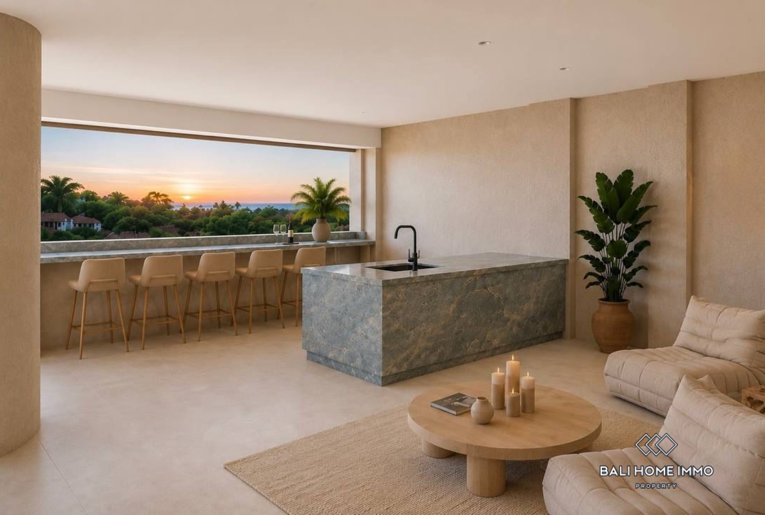 Off-Plan 3 Bedroom villa for sale leasehold in Bali Seseh beach side view 26
