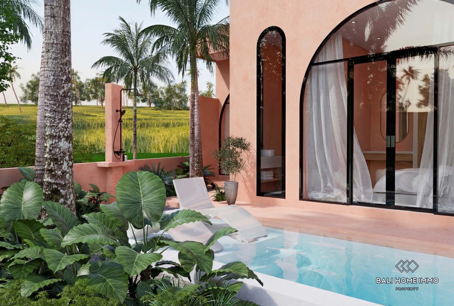 Villa bergaya Maroko 3 kamar off-plan untuk dijual dengan status hak sewa di Bali - Cepaka view 17
