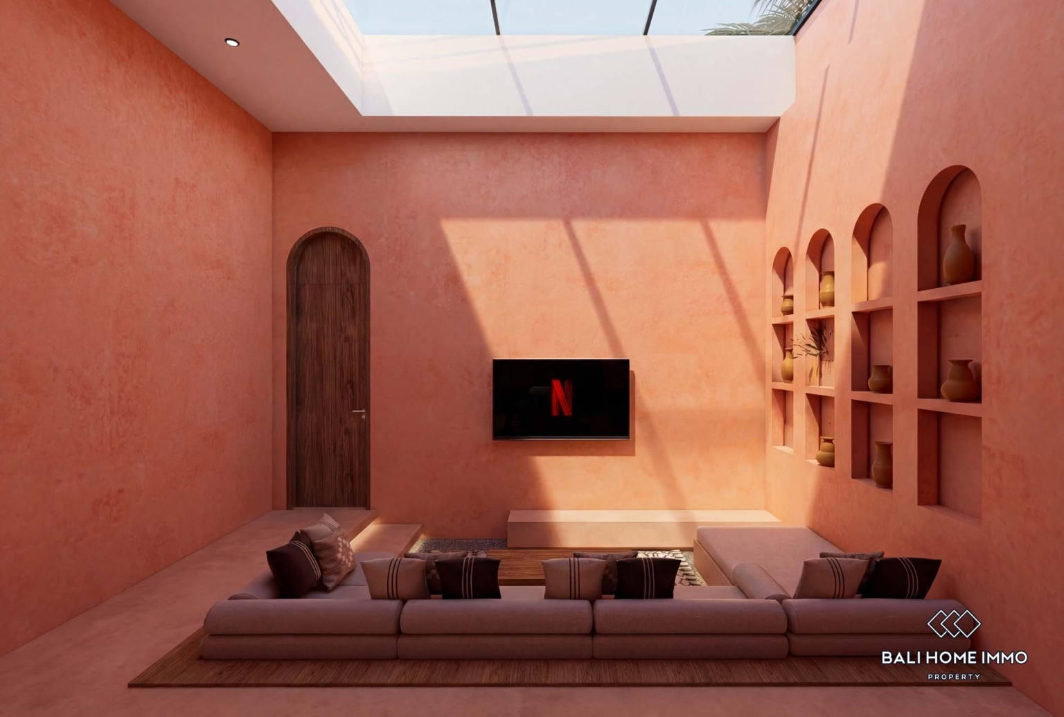 Villa bergaya Maroko 3 kamar off-plan untuk dijual dengan status hak sewa di Bali - Cepaka view 2