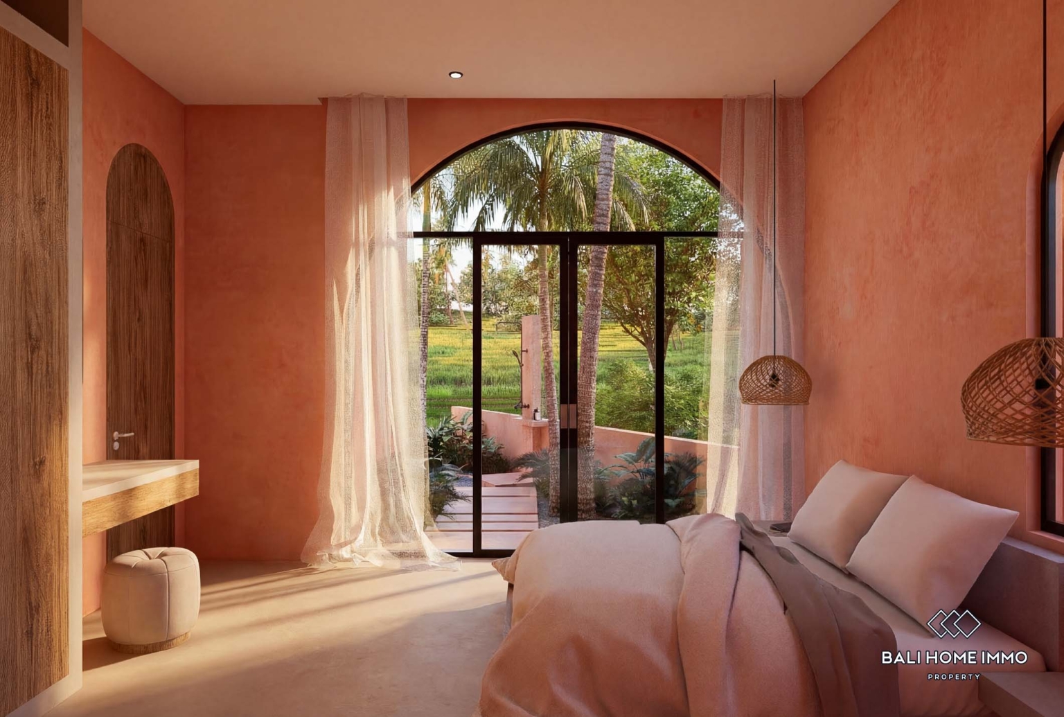 Villa bergaya Maroko 3 kamar off-plan untuk dijual dengan status hak sewa di Bali - Cepaka view 8