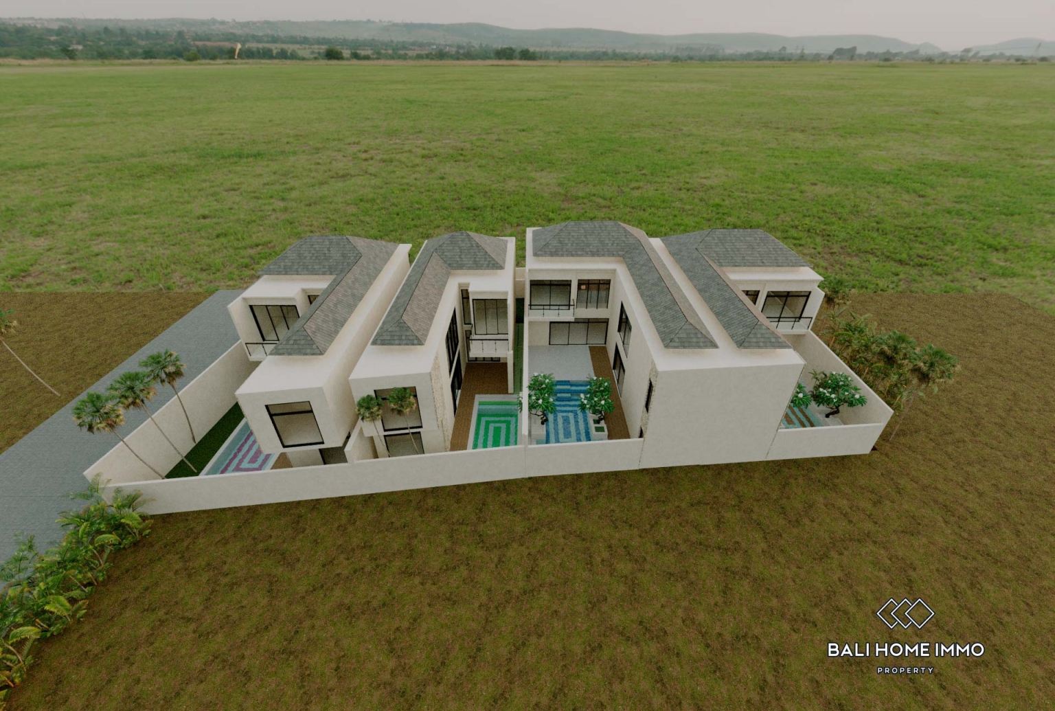 Villa off-plan 3 kamar siap huni untuk dijual di Bali Buduk Dekat Canggu view 19