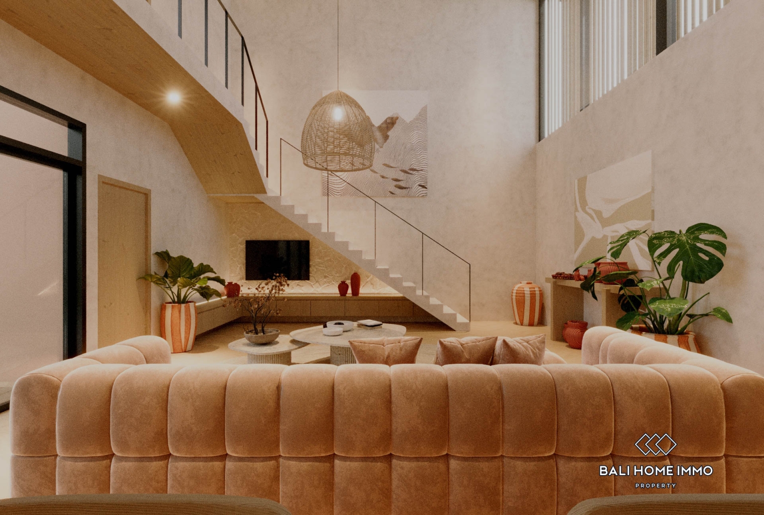 Villa off-plan 3 kamar siap huni untuk dijual di Bali Buduk Dekat Canggu view 3