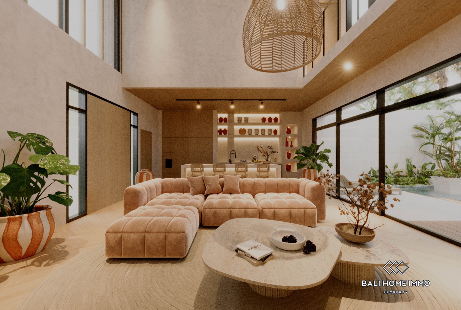 Villa off-plan 3 kamar siap huni untuk dijual di Bali Buduk Dekat Canggu view 2