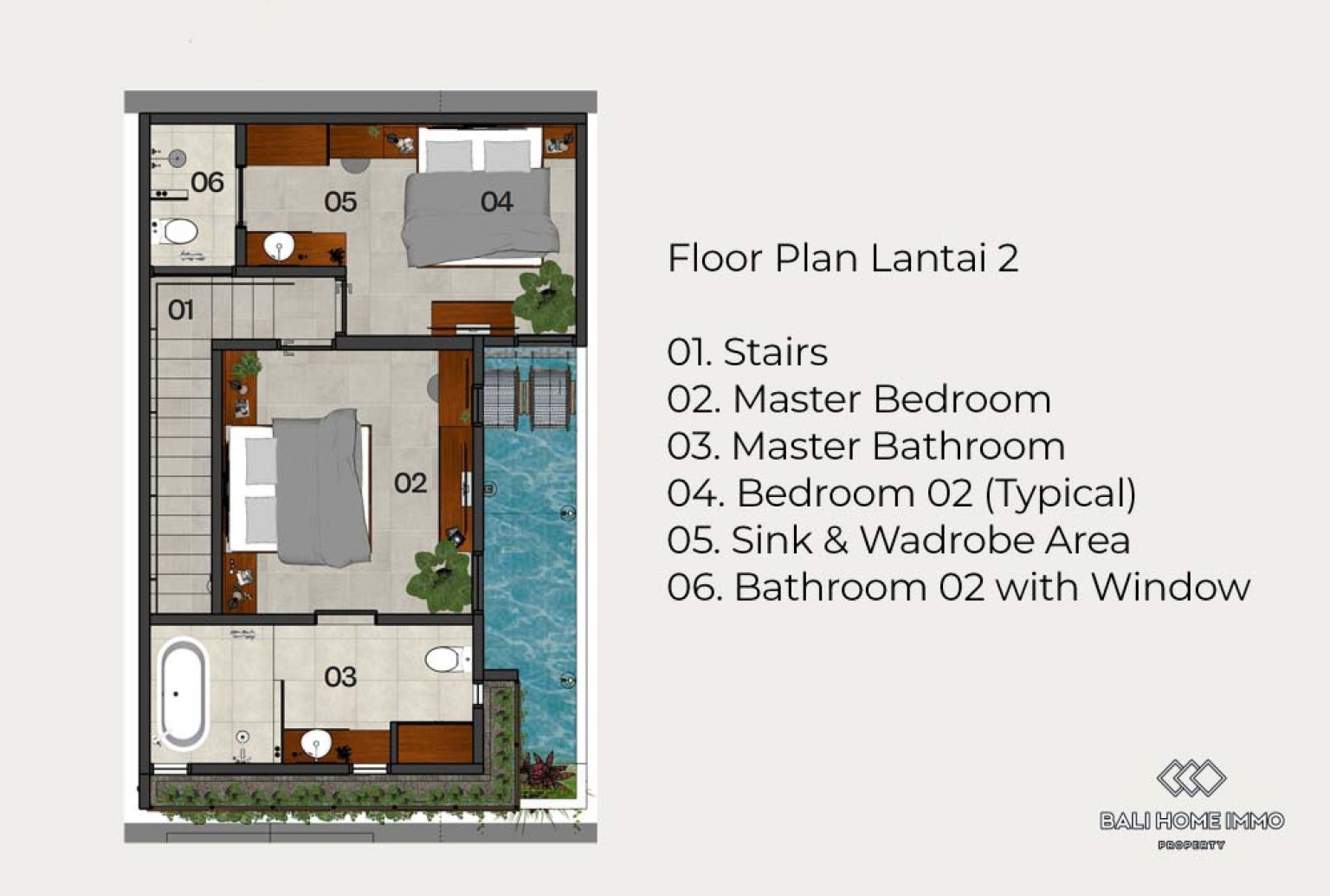 Villa 3 kamar off-plan untuk dijual di Bali - Seminyak. view 13