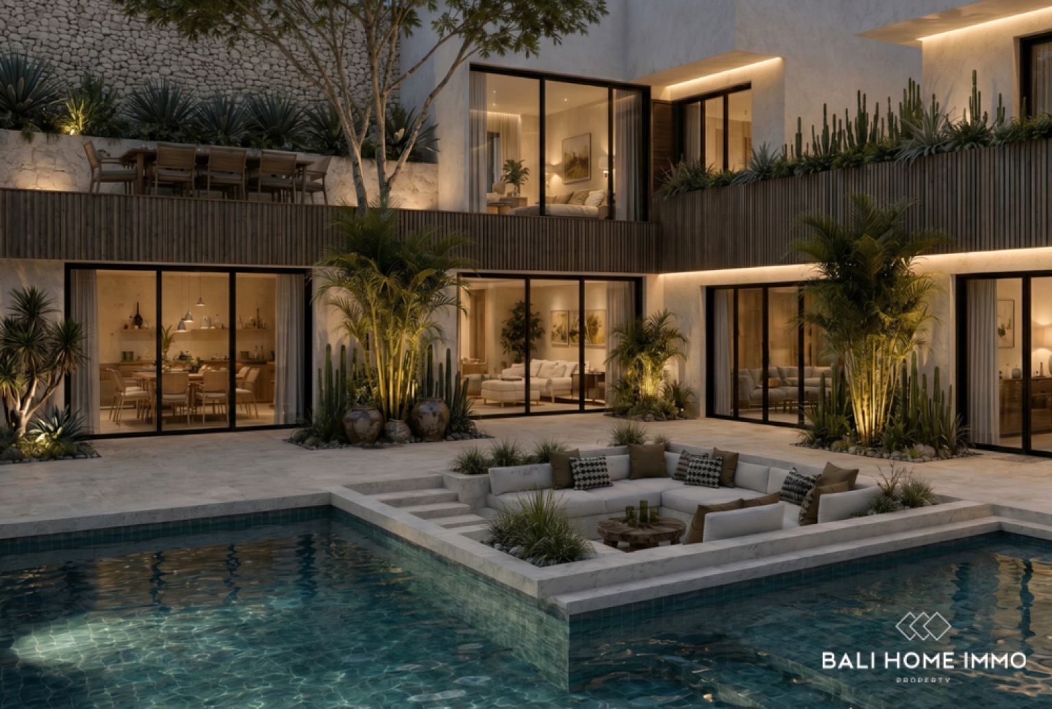 Villa de luxe de 4 chambres sur plan à vendre en bail emphytéotique près de la plage de Nunggalan view 3