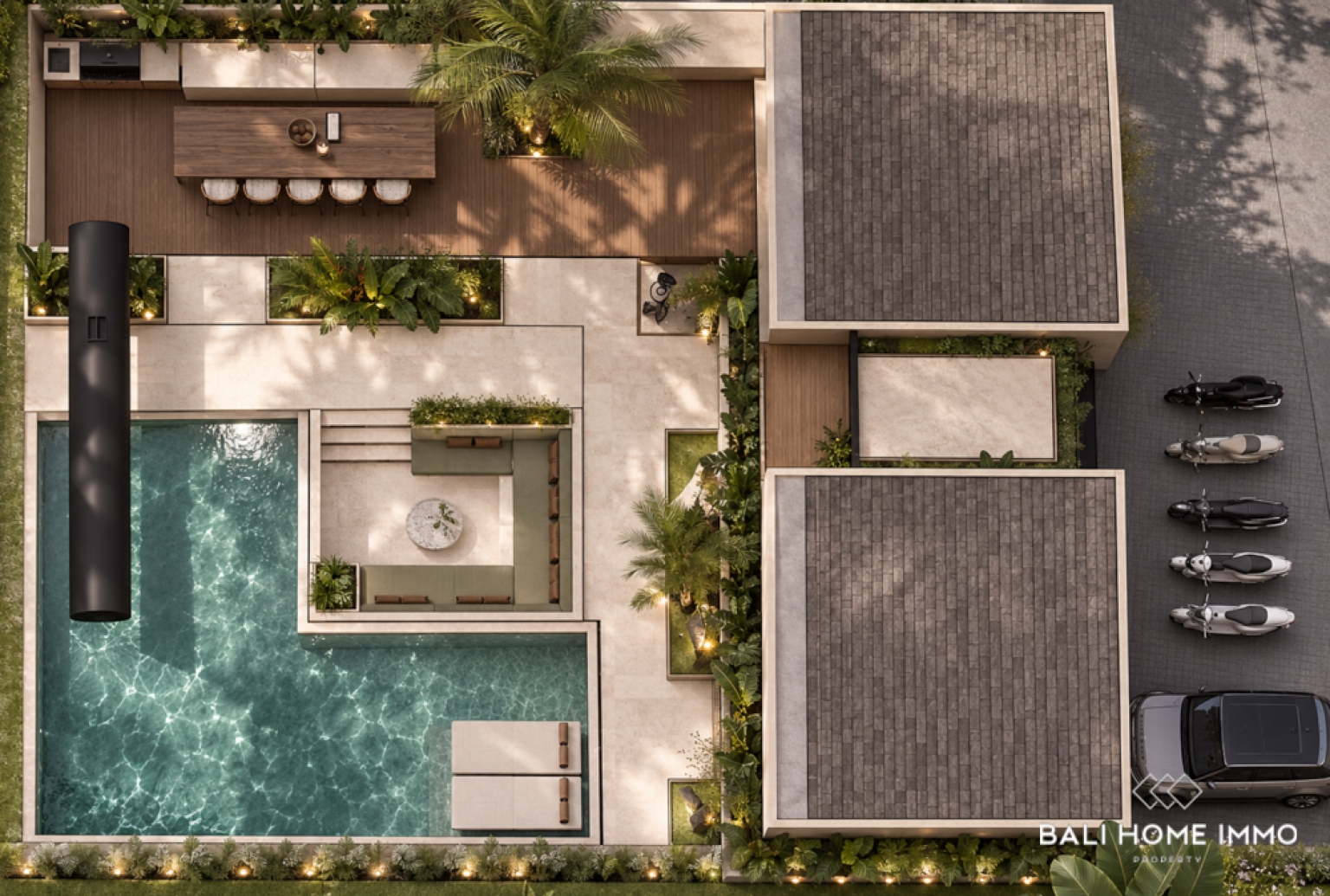 Villa de luxe de 4 chambres sur plan à vendre en bail emphytéotique près de la plage de Nunggalan view 14