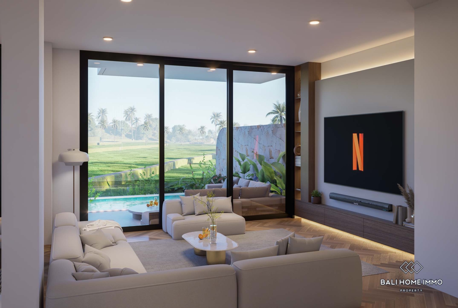 Villa de luxe de 4 chambres sur plan, en bail emphytéotique, à Canggu, Bali. view 7