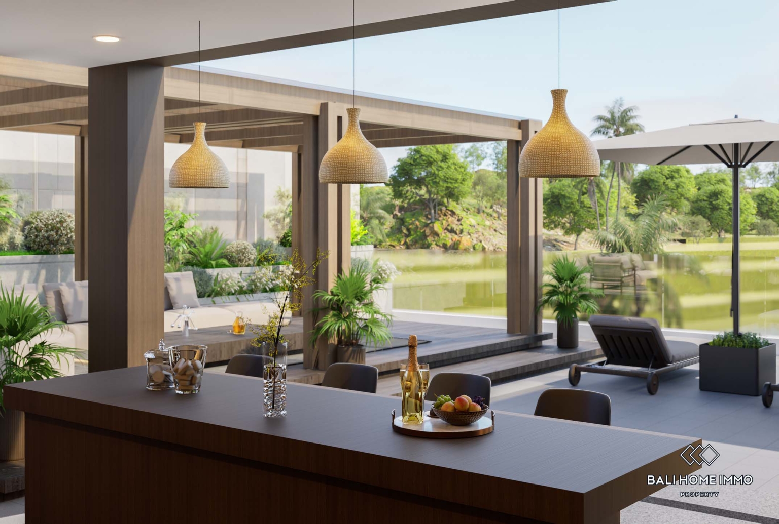 Villa de luxe de 4 chambres sur plan, en bail emphytéotique, à Canggu, Bali. view 6