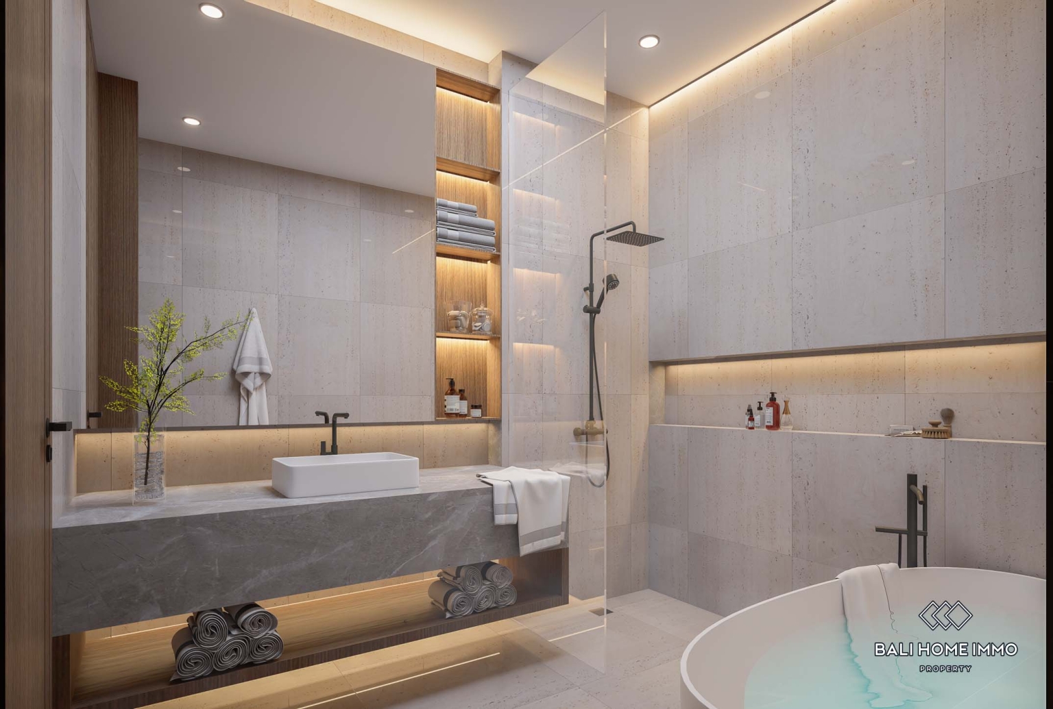 Villa de luxe de 4 chambres sur plan, en bail emphytéotique, à Canggu, Bali. view 23