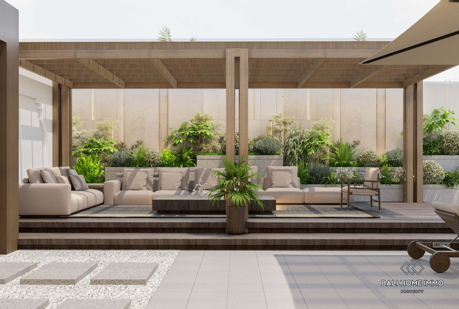 Villa de luxe de 4 chambres sur plan, en bail emphytéotique, à Canggu, Bali. view 4