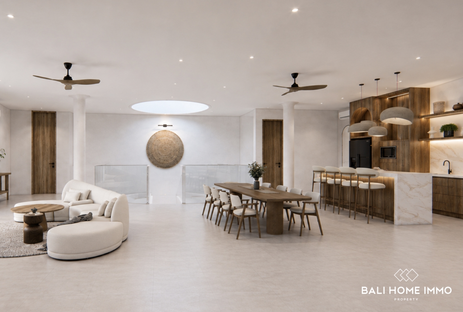 Villa de 5 chambres sur plan avec vue sur l'océan à vendre en bail emphytéotique à Bingin view 5