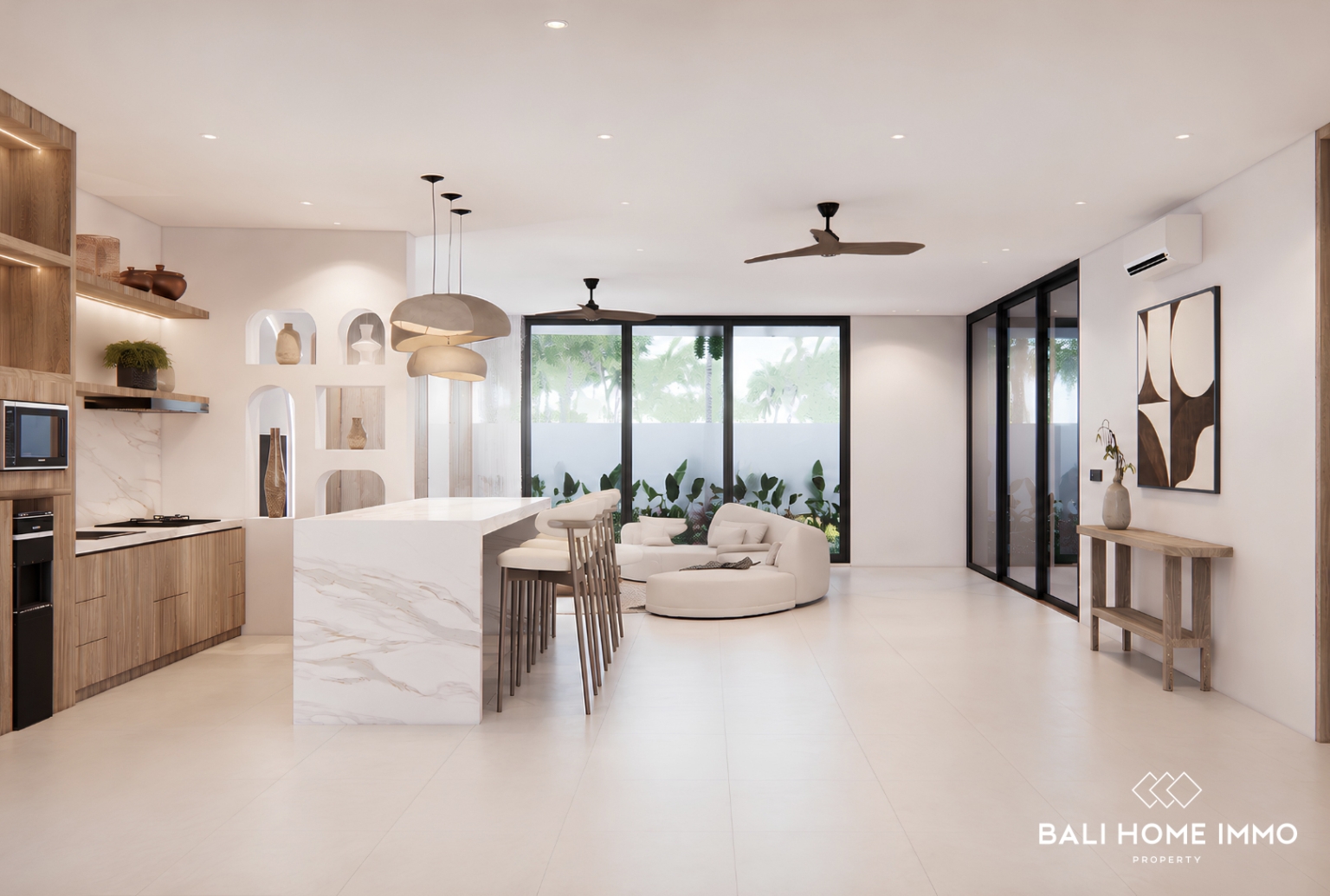 Villa de 5 chambres sur plan avec vue sur l'océan à vendre en bail emphytéotique à Bingin view 6