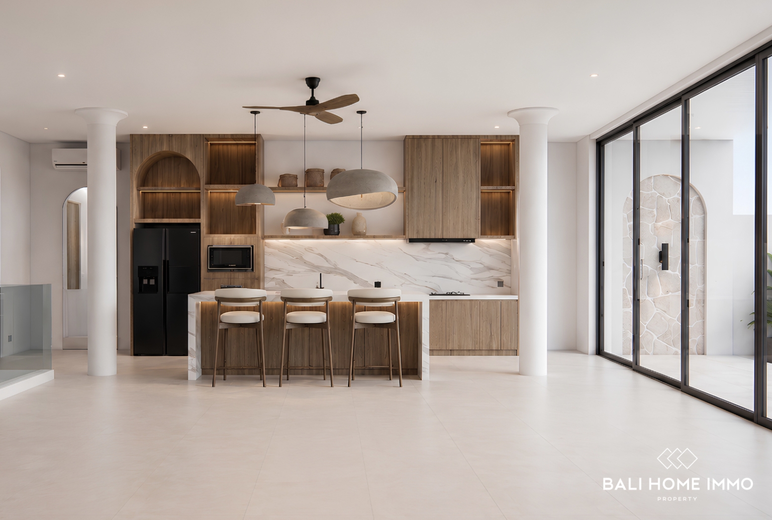 Villa de 5 chambres sur plan avec vue sur l'océan à vendre en bail emphytéotique à Bingin view 7