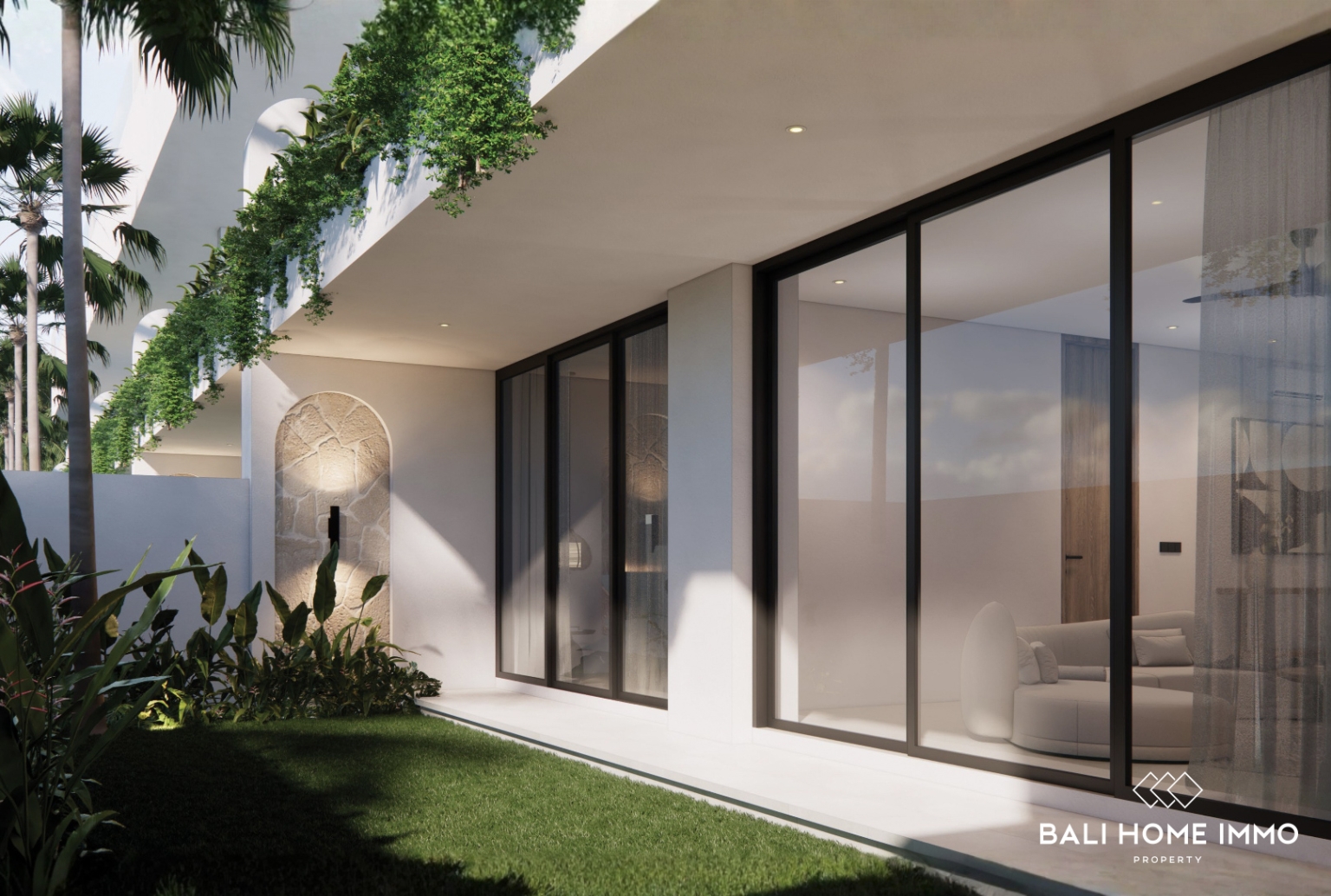 Villa de 5 chambres sur plan avec vue sur l'océan à vendre en bail emphytéotique à Bingin view 28