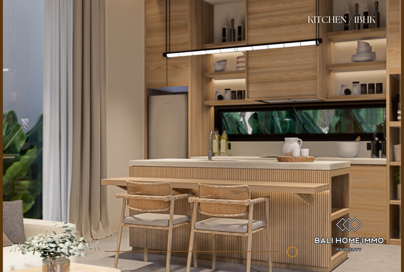 Villa contemporaine sur plan de 1 chambre à coucher à vendre à Ungasan view 2