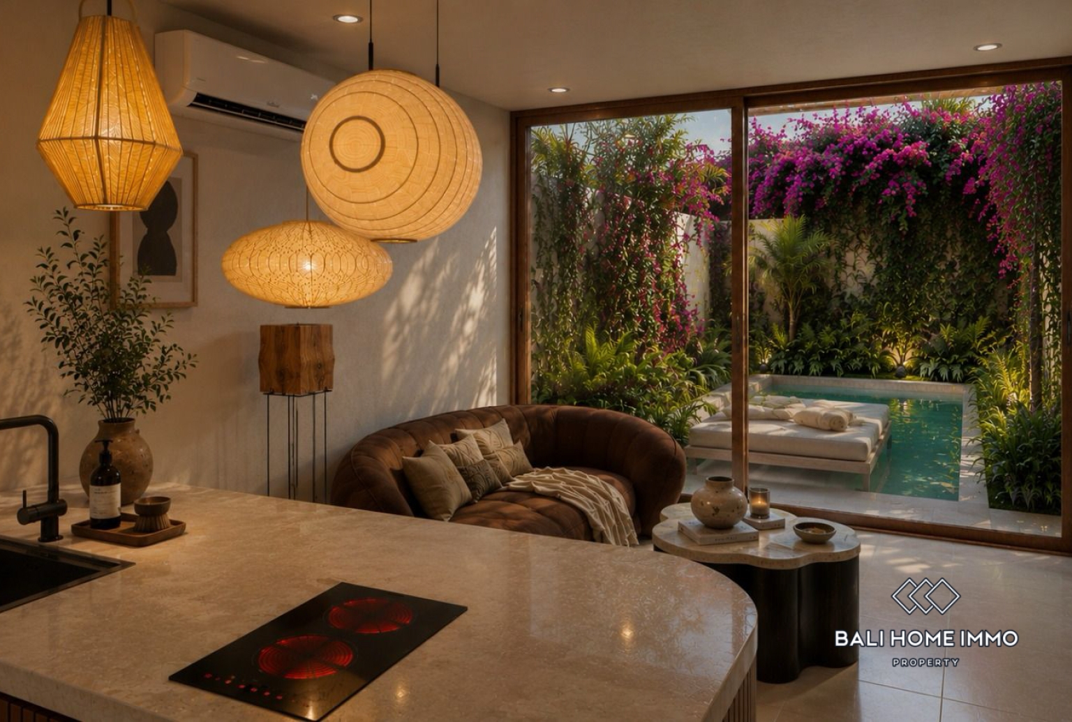 Dijual Vila 1 Kamar Kontemporer Off Plan Dekat Pantai Nyang Nyang view 5