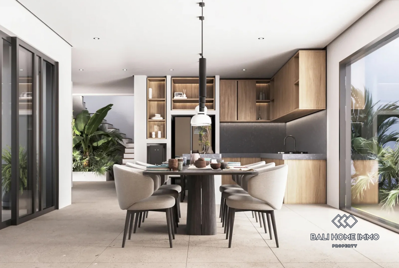 Villas contemporaines de 3 chambres avec vue sur l'océan, sur plan, à vendre à Pecatu view 4