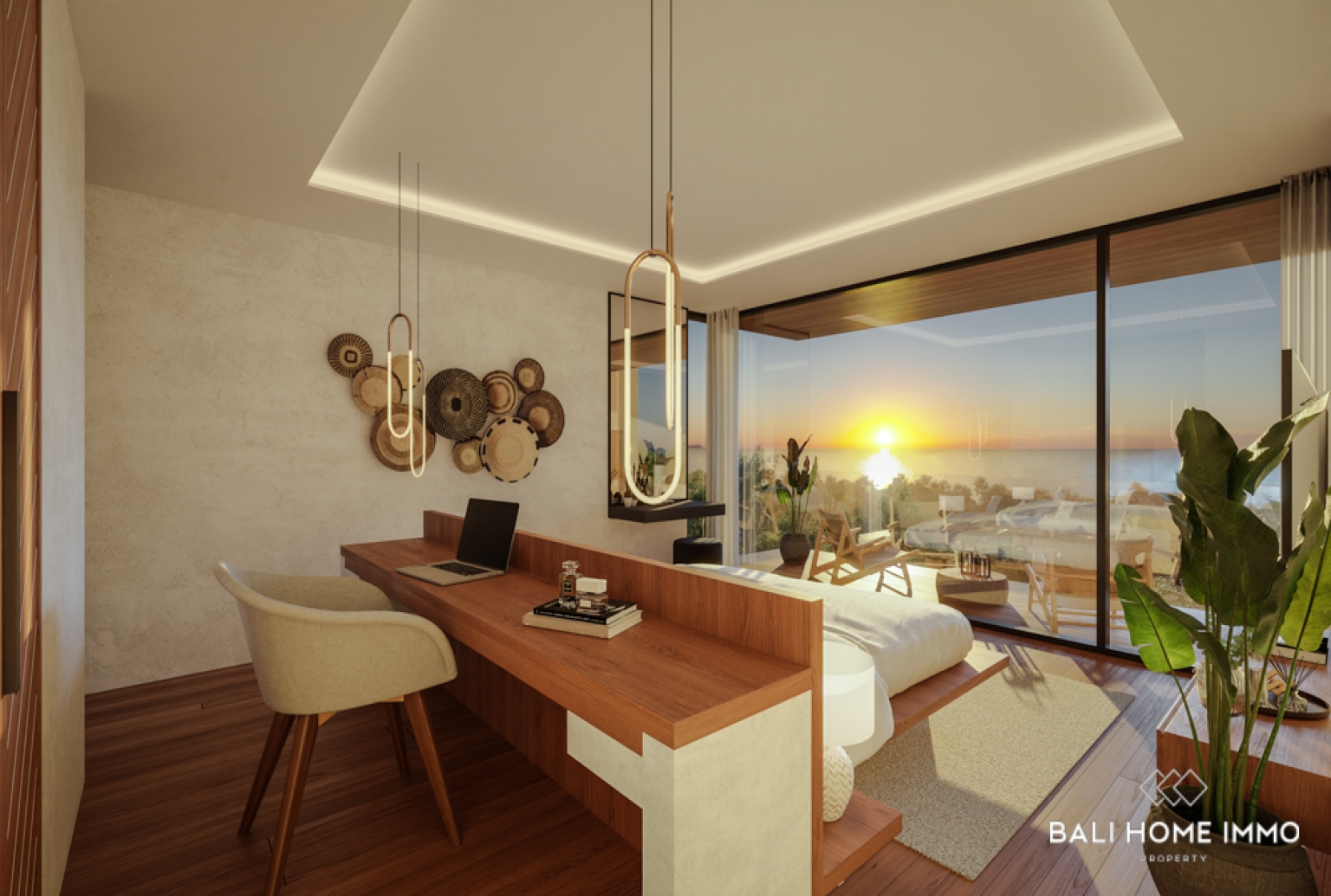 Villa de luxe 3 chambres avec vue sur l'océan, sur plan, à vendre en bail emphytéotique à Bingin view 7