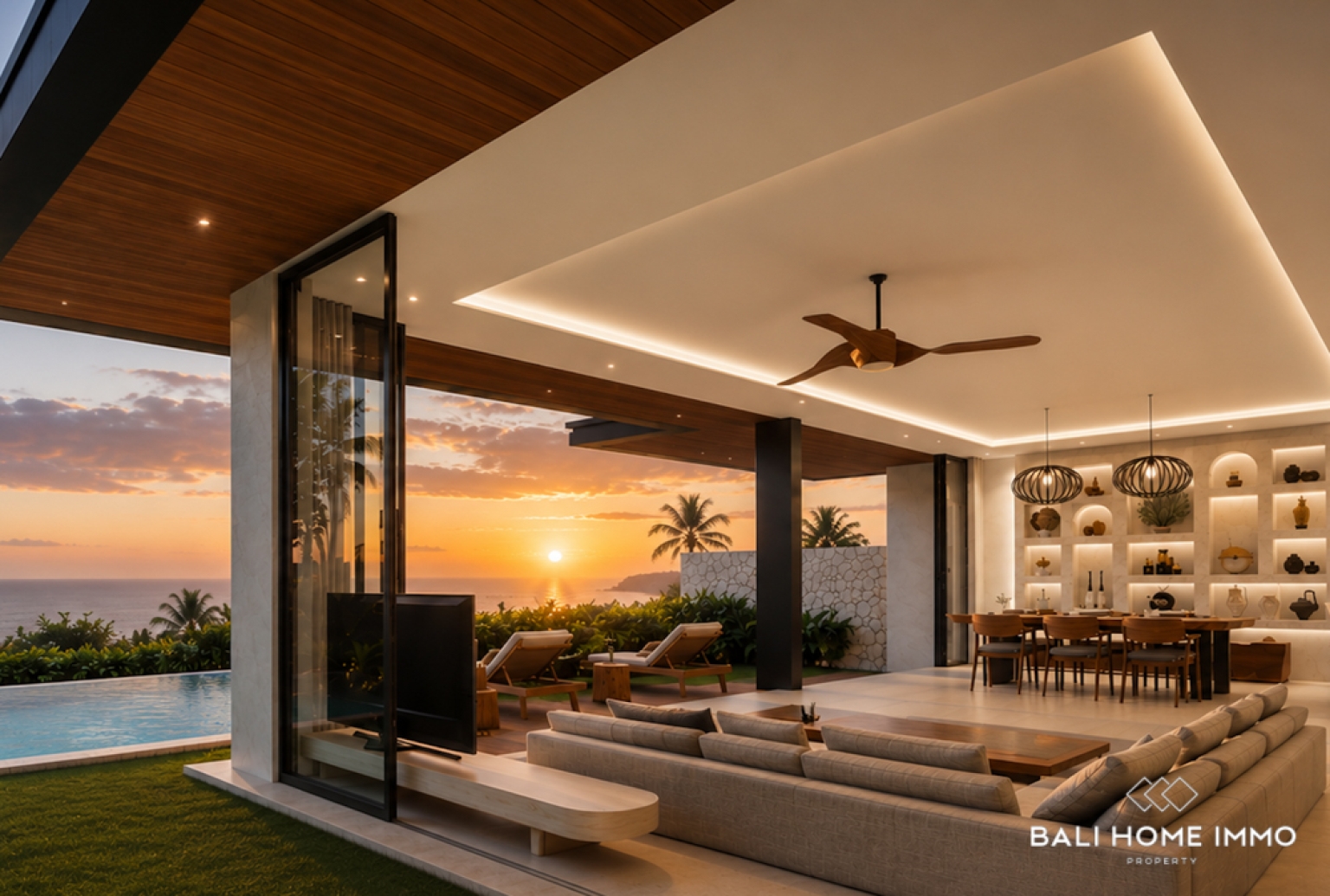 Villa de luxe 3 chambres avec vue sur l'océan, sur plan, à vendre en bail emphytéotique à Bingin view 4