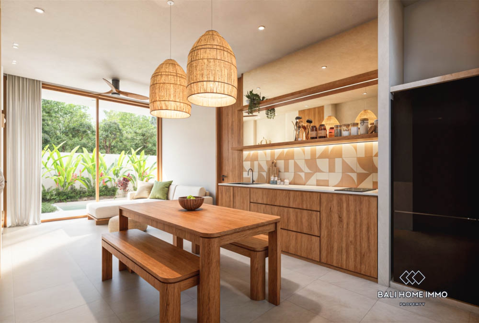 Off-plan Vila Minimalis Japandi 2 Kamar Dijual di Pererenan view 2