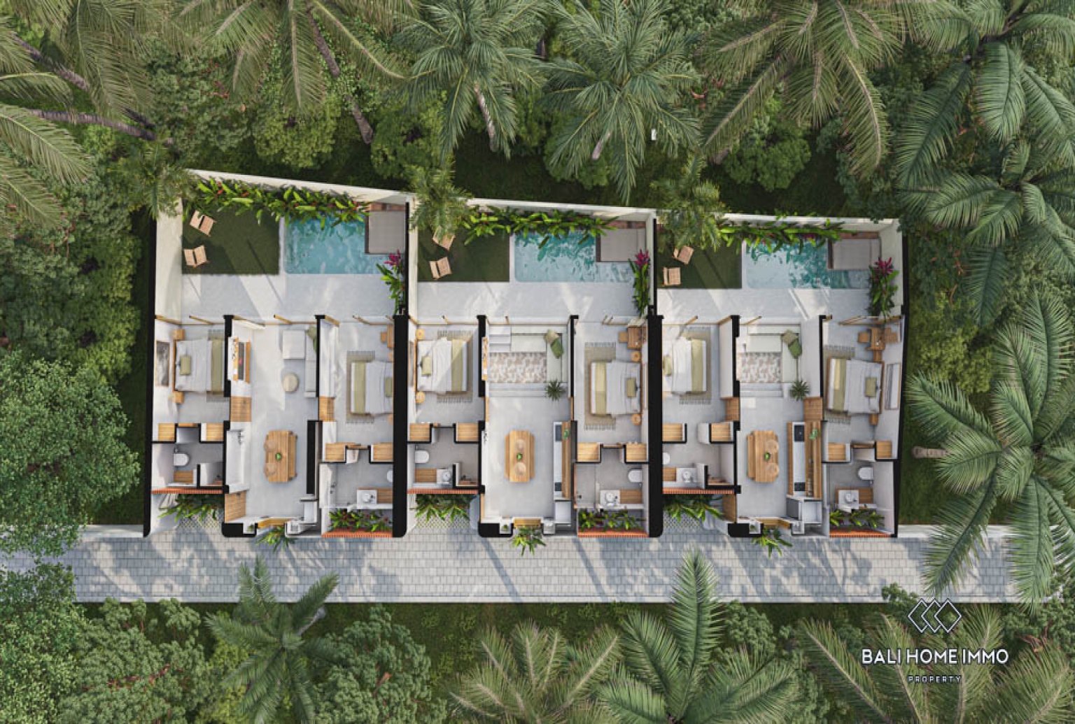 Off-plan Vila Minimalis Japandi 2 Kamar Dijual di Pererenan view 19