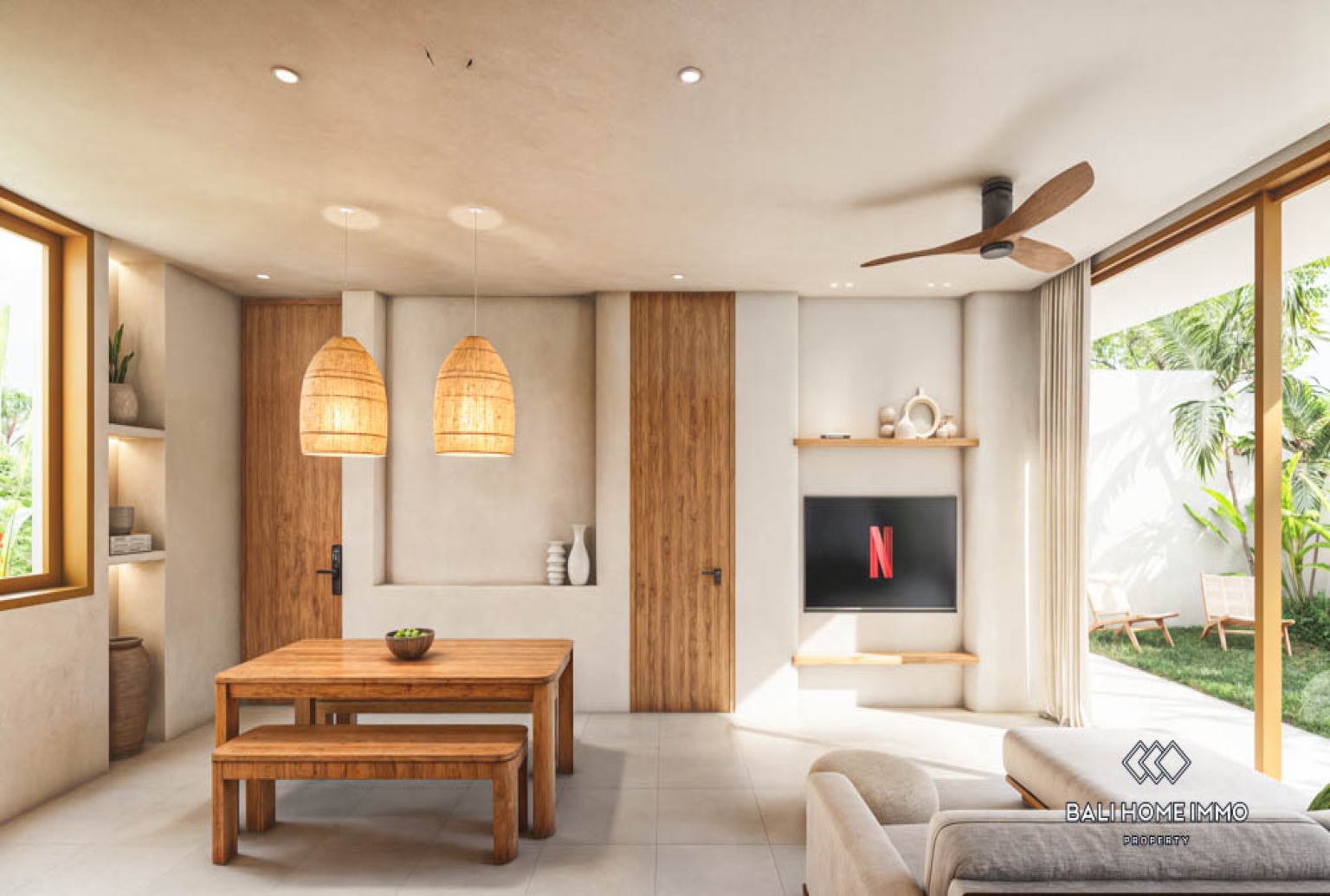 Off-plan Vila Minimalis Japandi 2 Kamar Dijual di Pererenan view 6