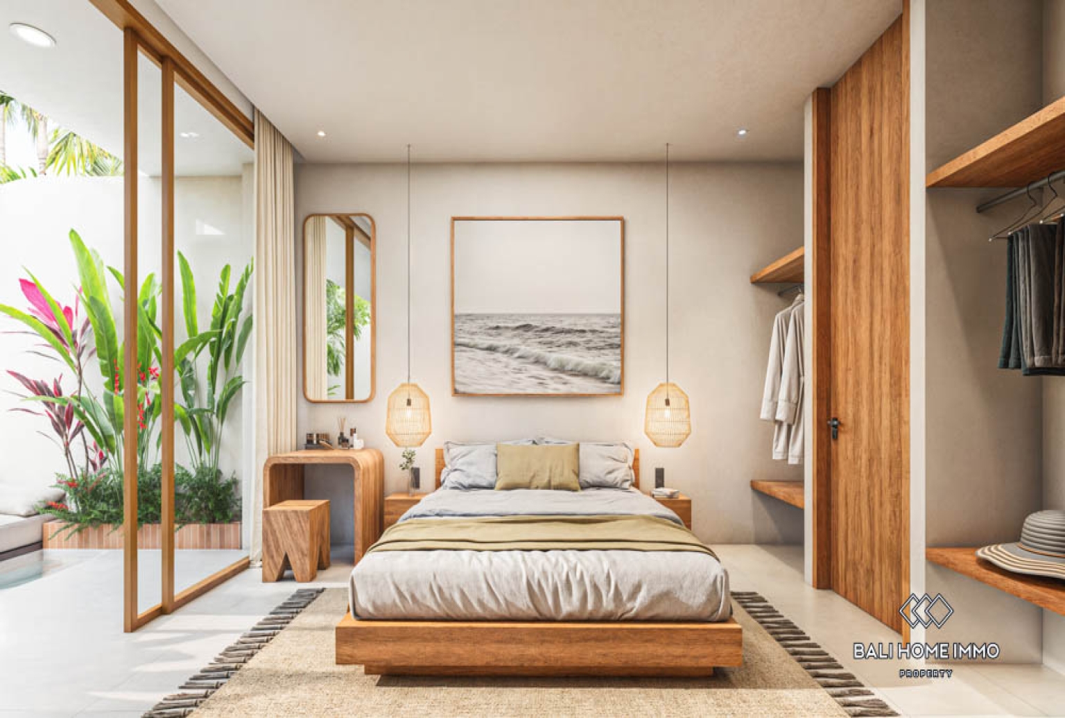 Off-plan Vila Minimalis Japandi 2 Kamar Dijual di Pererenan view 9