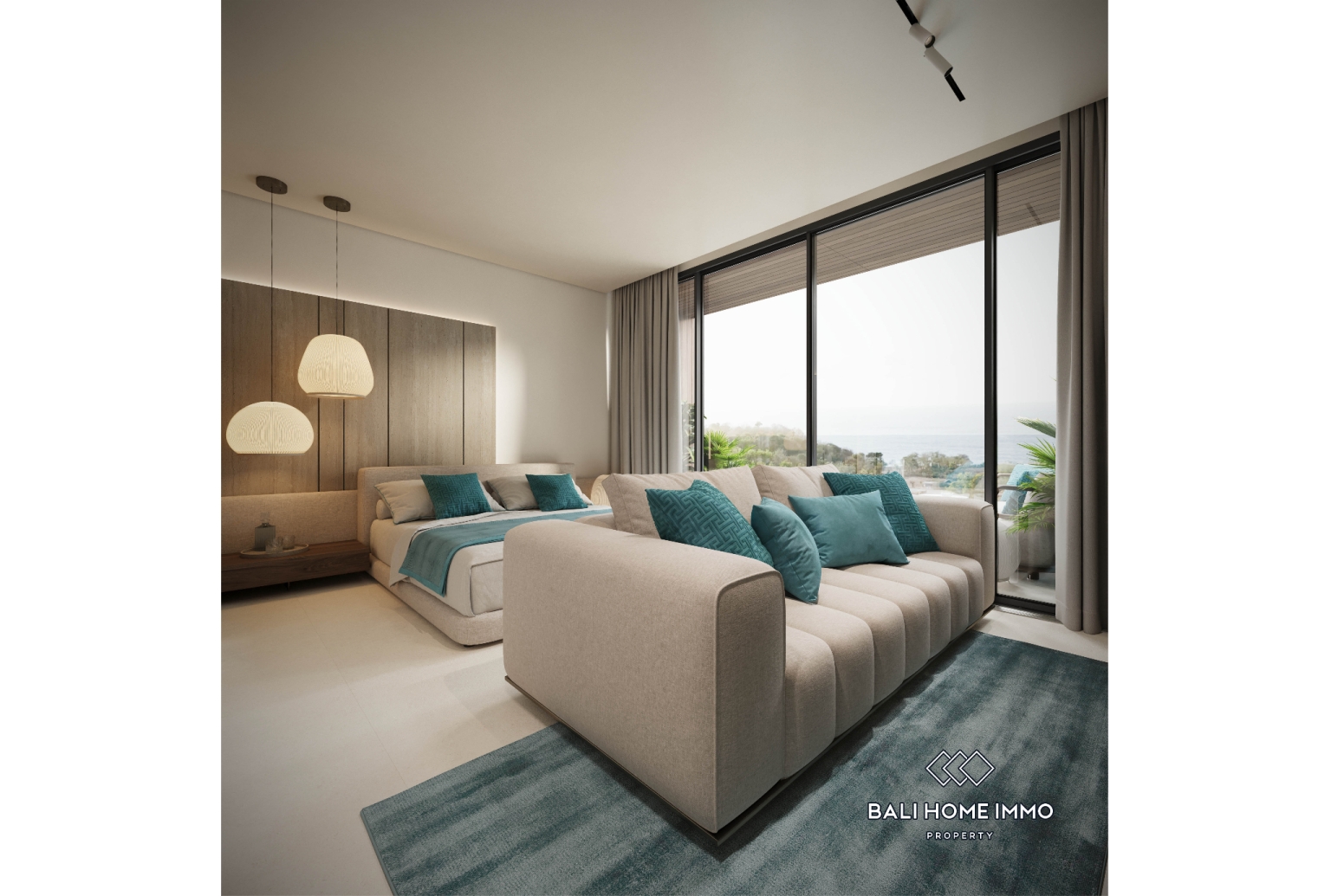 Off Plan Modern 1 Bedroom Ocean View Apartment for Sale Near Pandawa Beach view 5