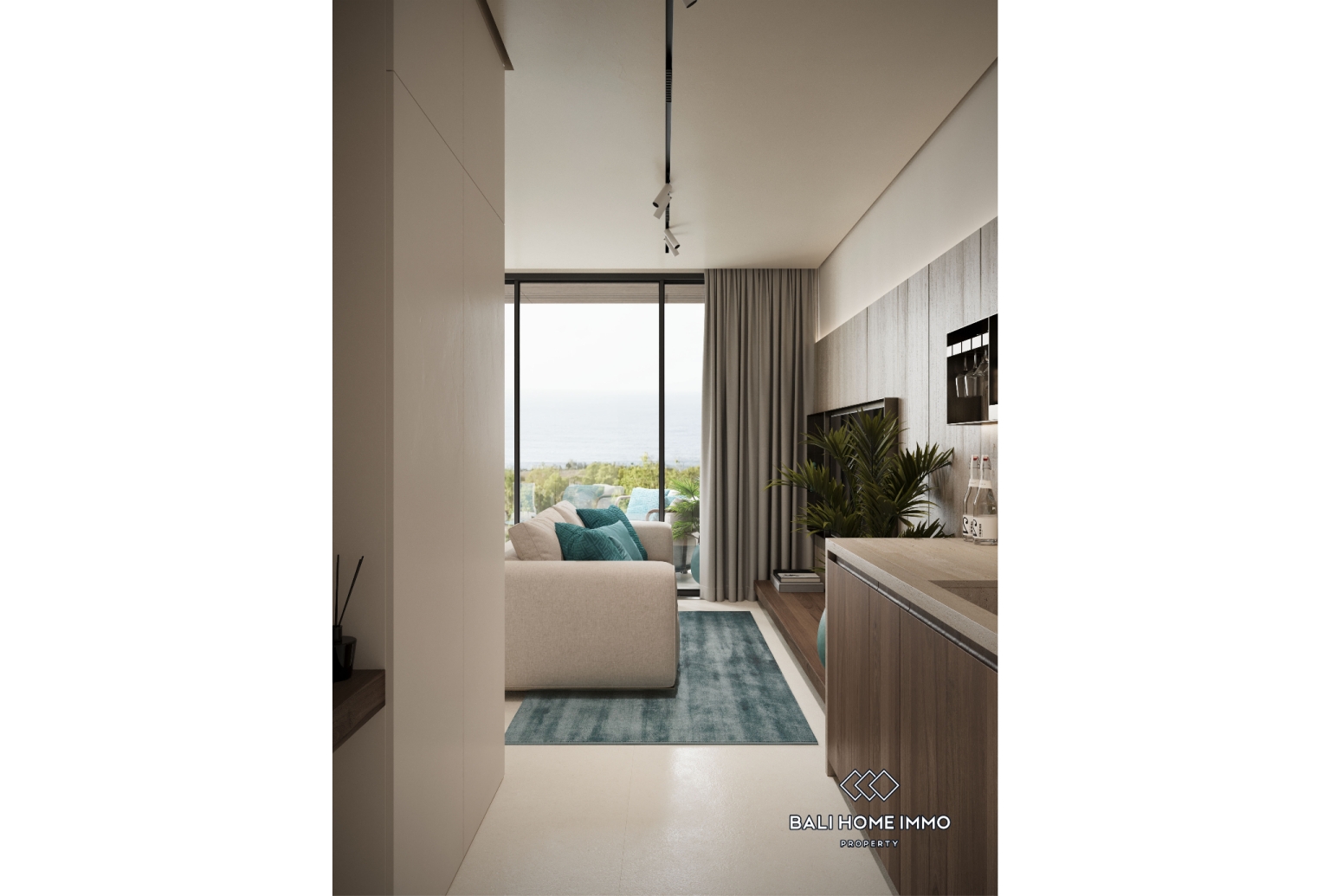 Off Plan Modern 1 Bedroom Ocean View Apartment for Sale Near Pandawa Beach view 4