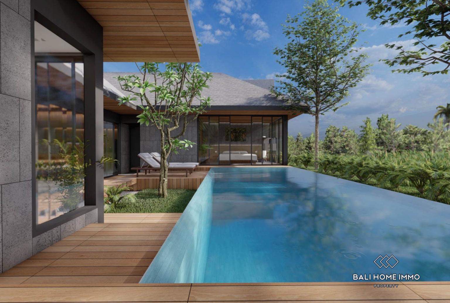 Sur plan Villa moderne de 4 chambres avec vue sur les rizières, à vendre à Ubud view 9