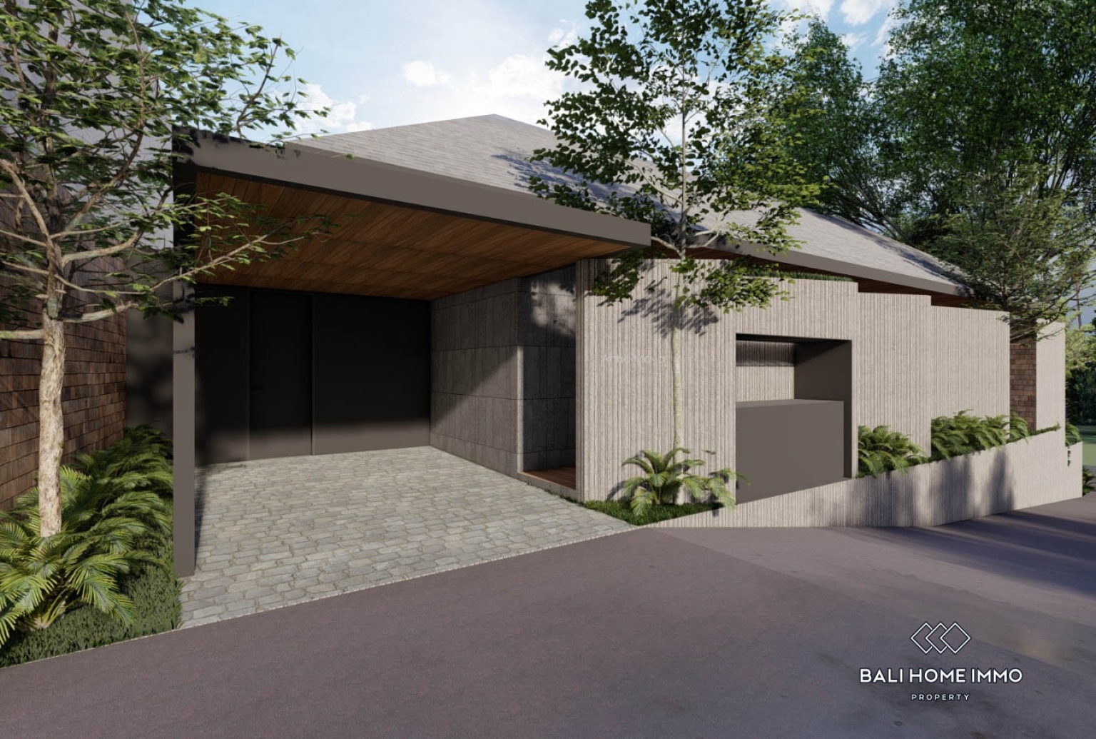 Sur plan Villa moderne de 4 chambres avec vue sur les rizières, à vendre à Ubud view 11