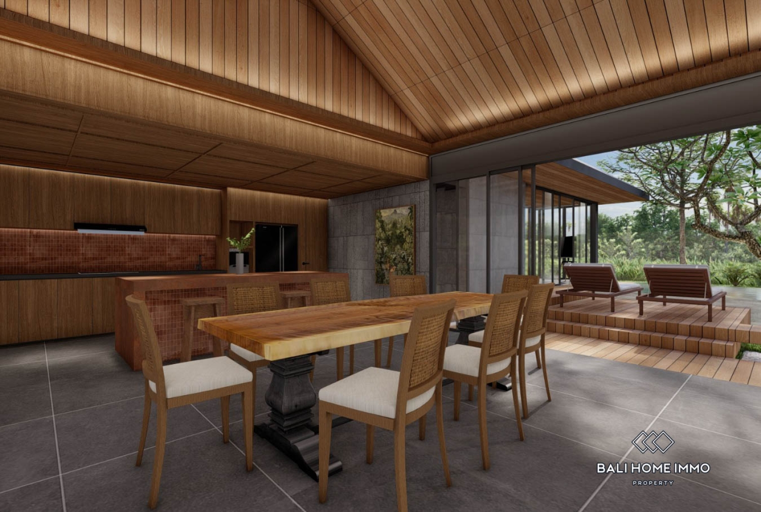 Sur plan Villa moderne de 4 chambres avec vue sur les rizières, à vendre à Ubud view 3