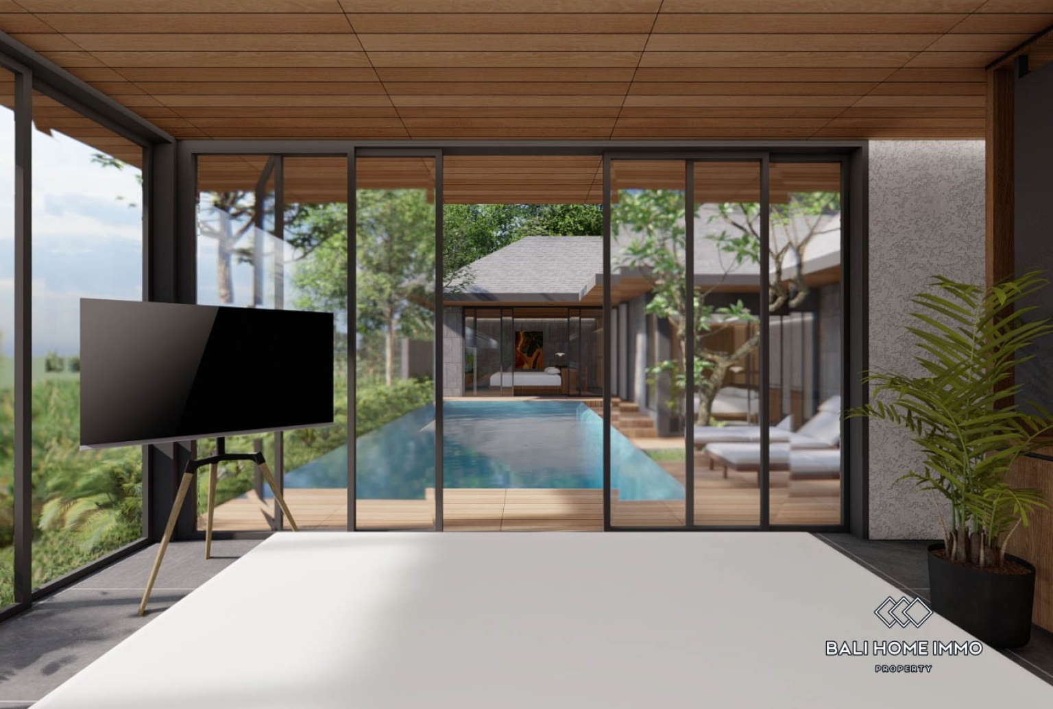 Sur plan Villa moderne de 4 chambres avec vue sur les rizières, à vendre à Ubud view 6