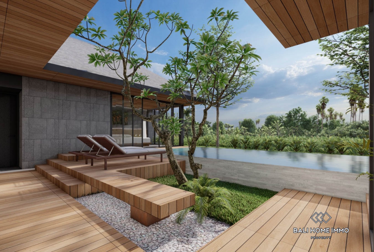Sur plan Villa moderne de 4 chambres avec vue sur les rizières, à vendre à Ubud view 8