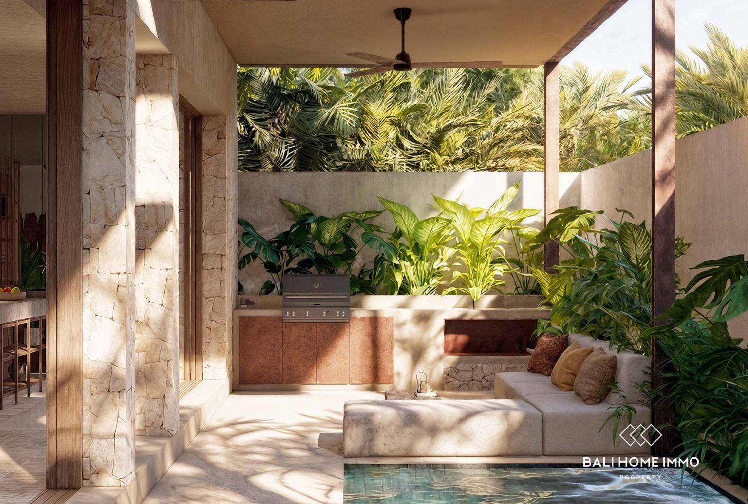 Villa moderne de 2 chambres à coucher, sur plan, à vendre à Seseh, Bali view 3