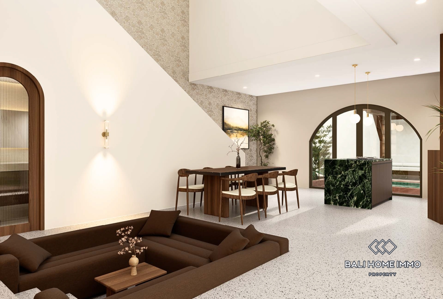 Off Plan Modern Mediterranean 3 Bedroom Ocean View Villas for Sale Near Pecatu view 4