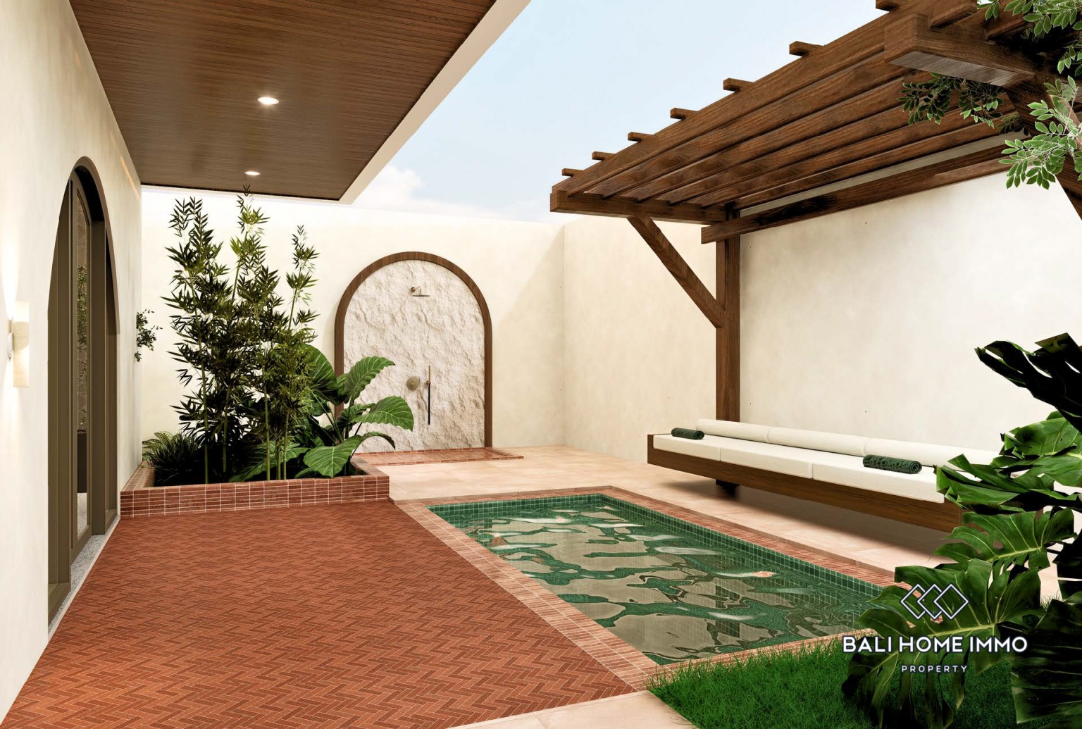 Off Plan Modern Mediterranean 3 Bedroom Ocean View Villas for Sale Near Pecatu view 2