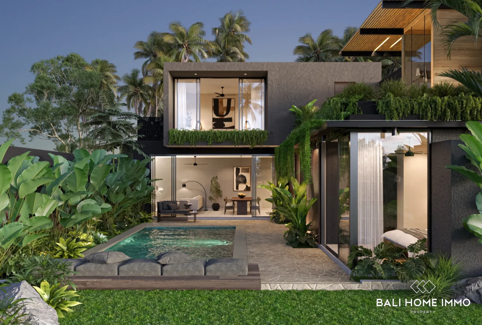 Off-Plan Modern Tropical 3-Bedroom Villa for Sale Leasehold in Ungasan view 2