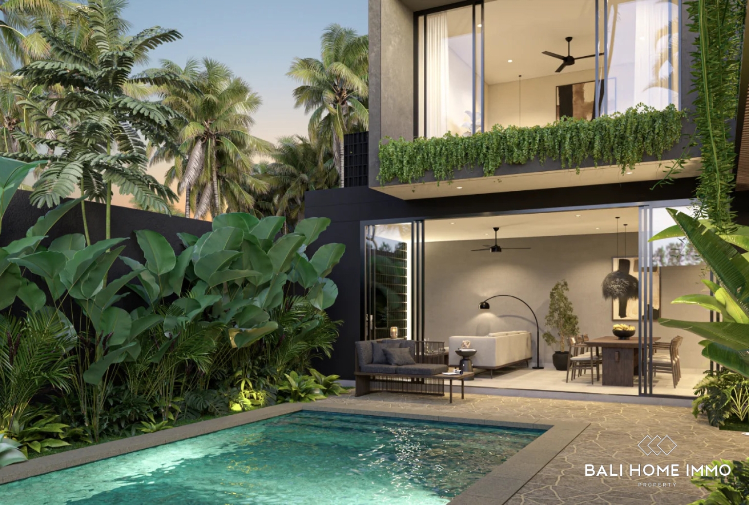 Off-Plan Modern Tropical 3-Bedroom Villa for Sale Leasehold in Ungasan view 3