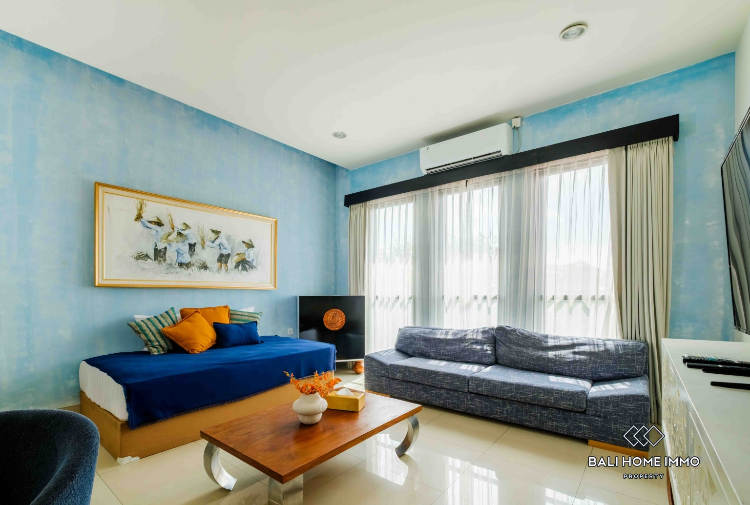 Apartemen 1 Kamar Tidur dengan Pemandangan Kolam Renang Disewakan Tahunan di Seminyak yang Damai view 2