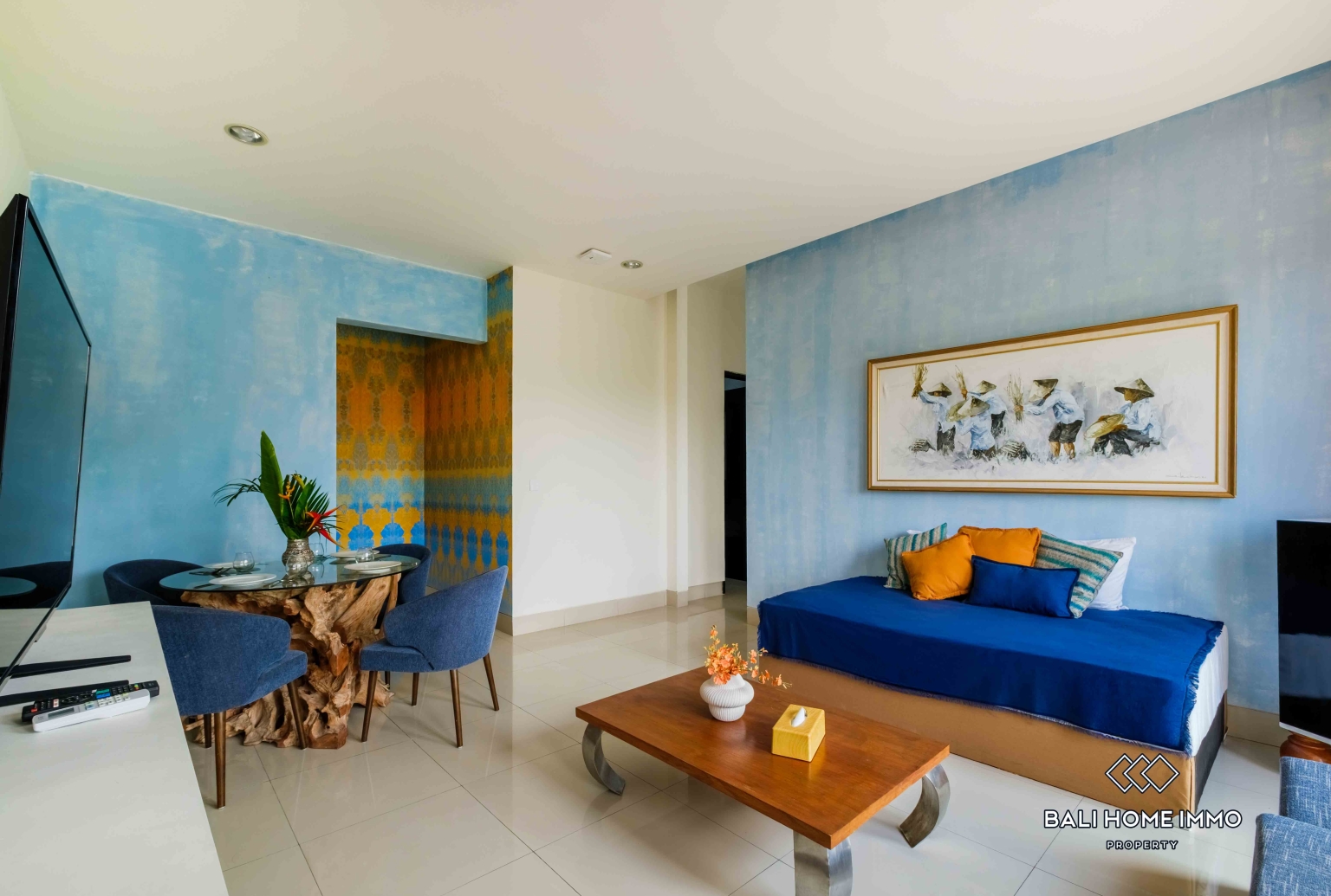 Apartemen 1 Kamar Tidur dengan Pemandangan Kolam Renang Disewakan Tahunan di Seminyak yang Damai view 3