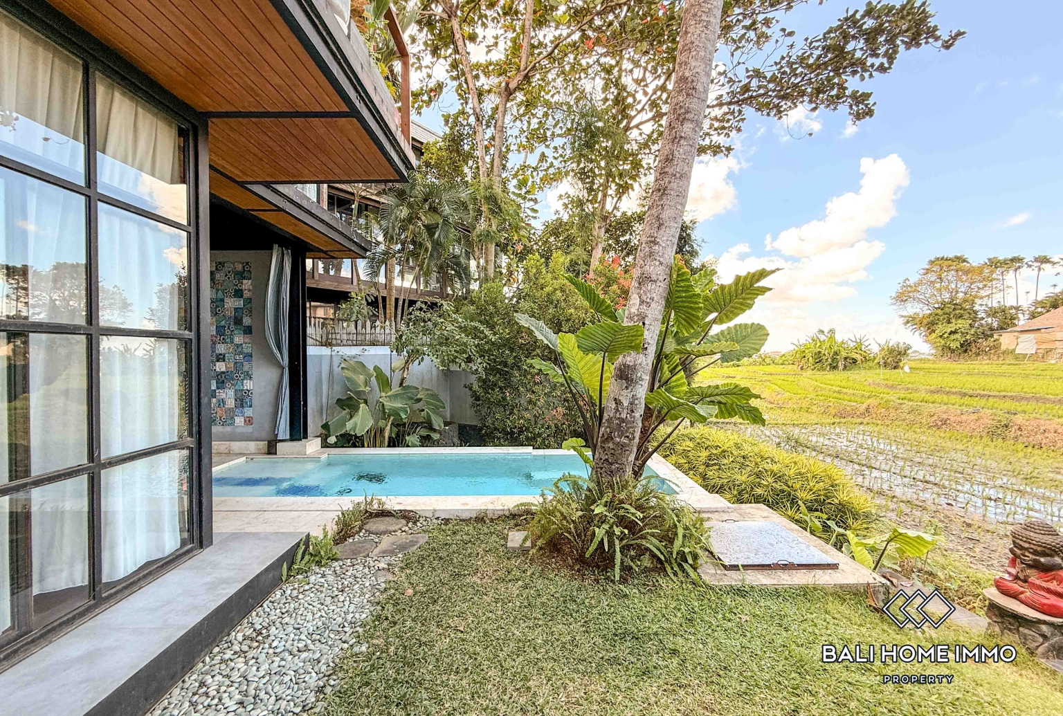 Ricefield view 2 Bedroom Villa For Rent in Cemagi Beachside view 18