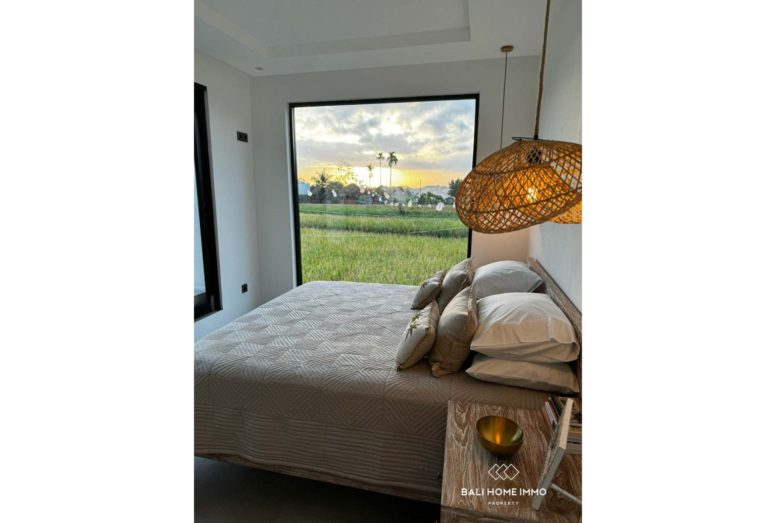 Ricefield View 2 Bedroom Villa FOR SALE LEASEHOLD in Tumbak Bayuh BALI view 5
