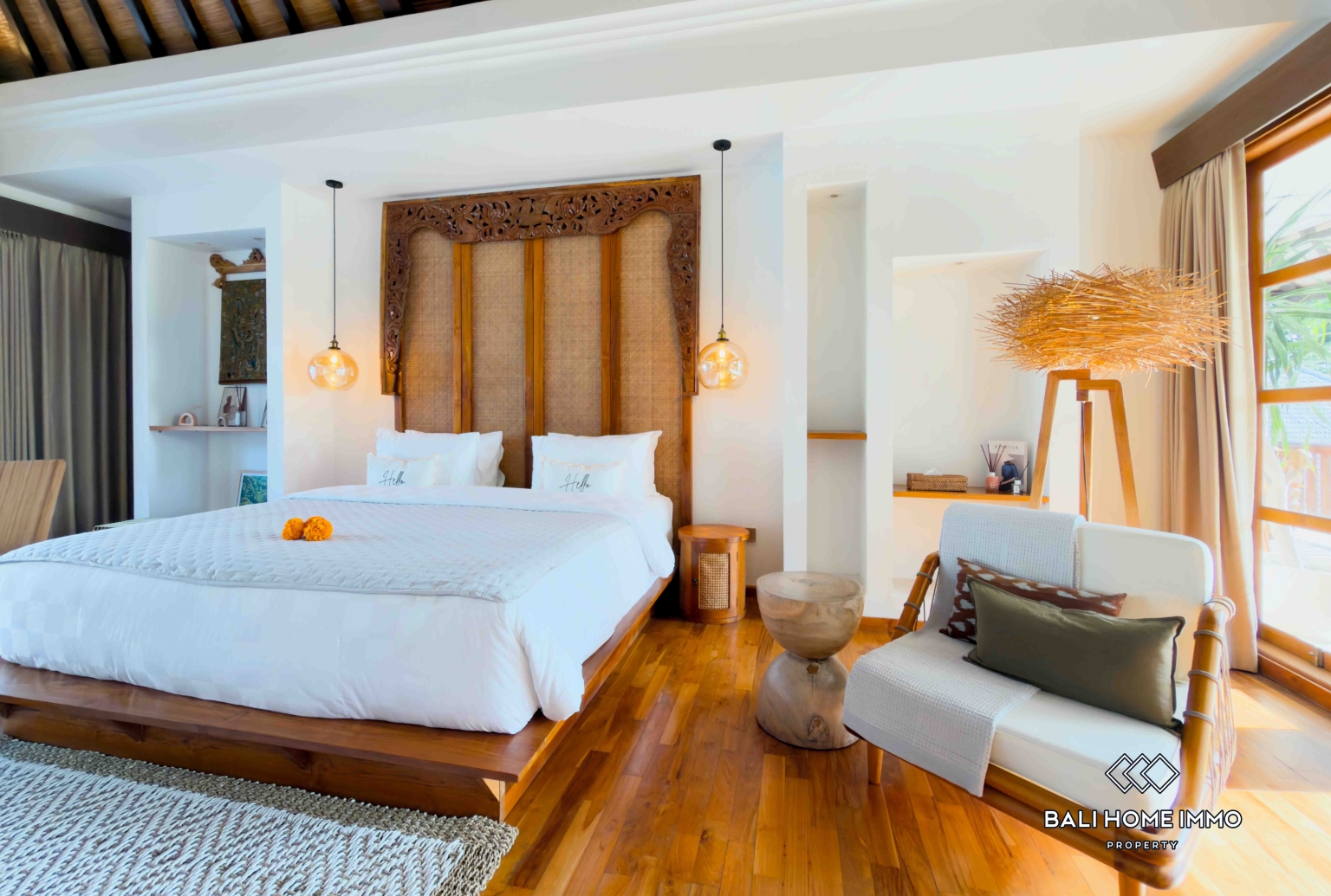 Villa de 3 chambres avec vue sur les rizières à louer à Bali Canggu Batu Bolong view 13