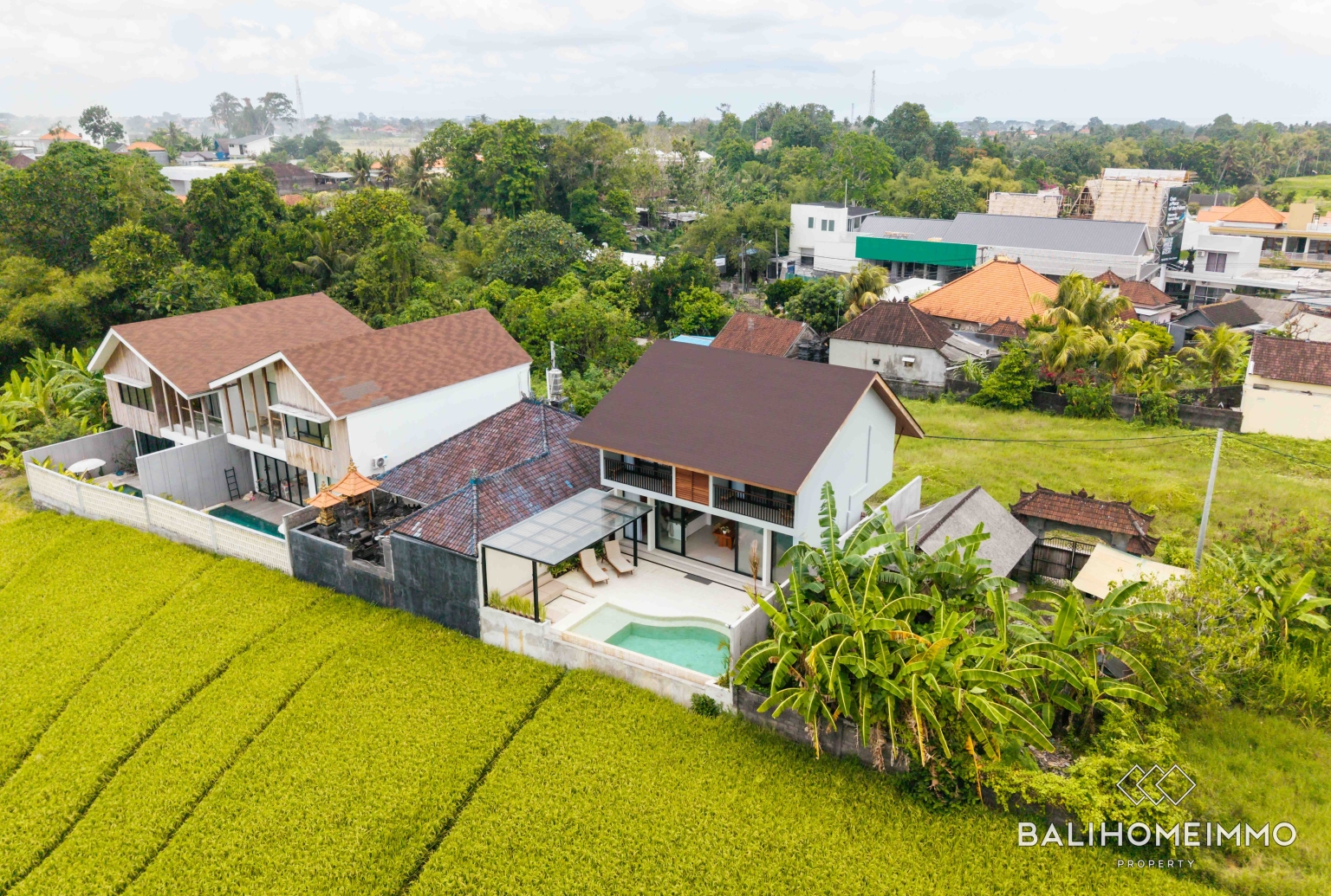 Villa moderne de 2 chambres avec vue sur Ricefield à vendre à Bali Kedungu view 24