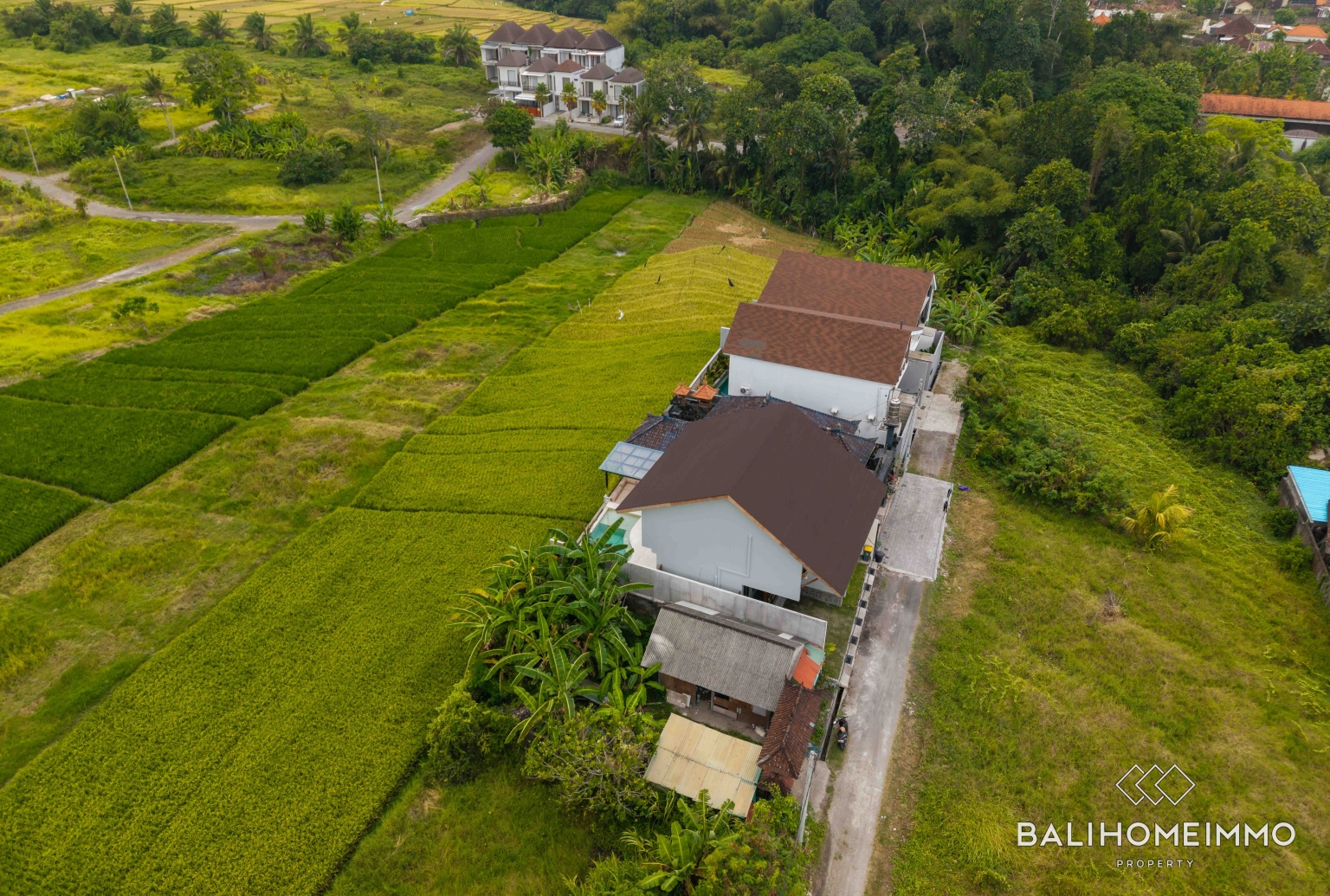 Villa moderne de 2 chambres avec vue sur Ricefield à vendre à Bali Kedungu view 25
