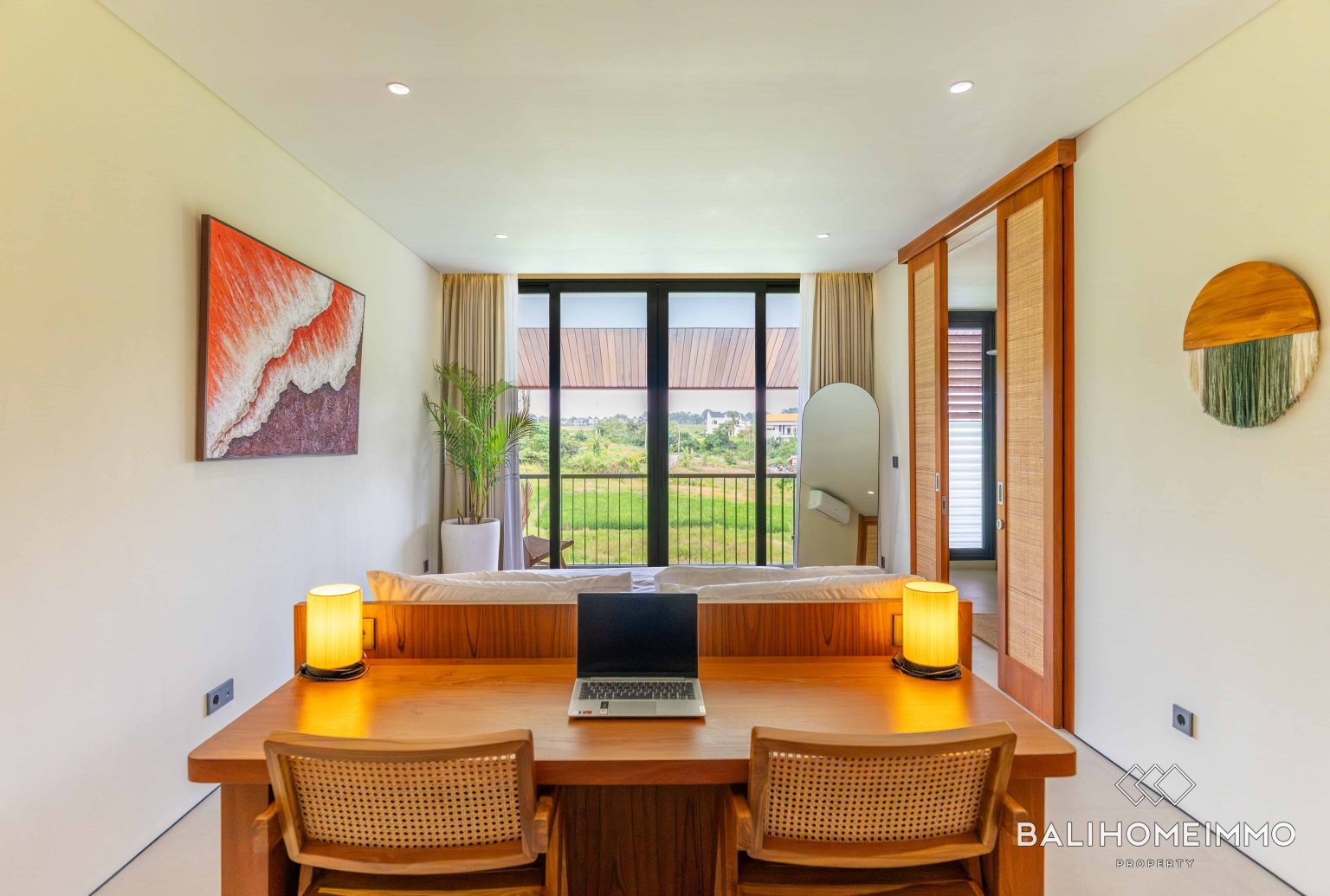Villa moderne de 2 chambres avec vue sur Ricefield à vendre à Bali Kedungu view 18
