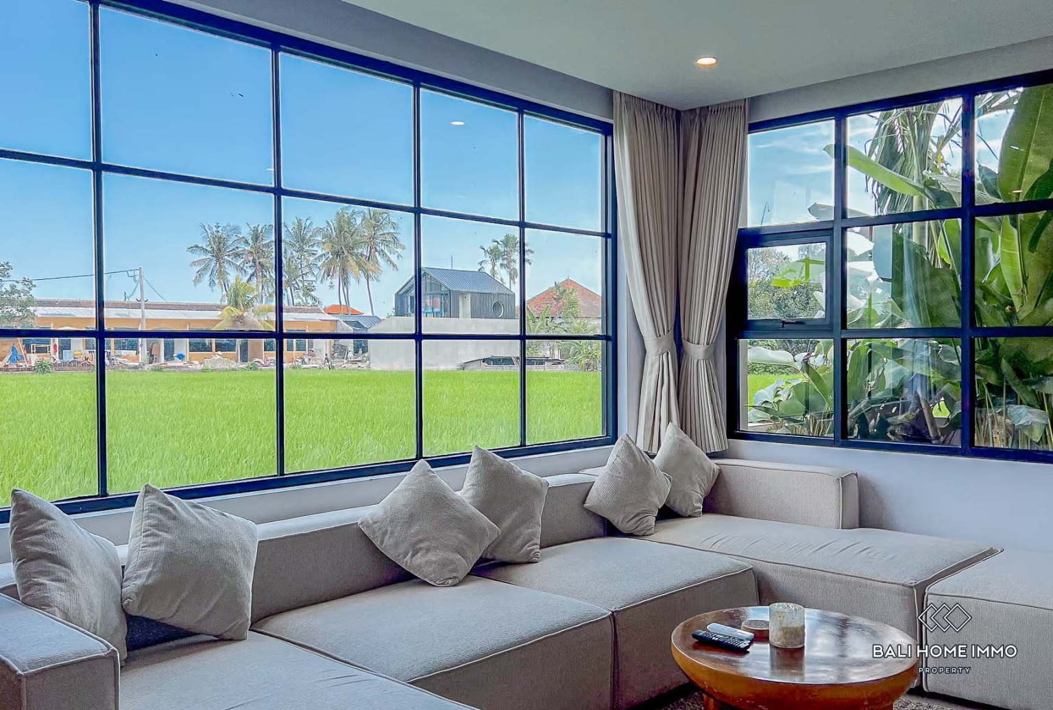 Ricefields view 2 Bedrooms villa for sale and rent in Bali, Near Cemagi & Seseh Beach view 3